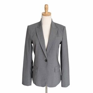 Theory Gabe B Wool Blazer Grey Size 10 NWT FLAWED